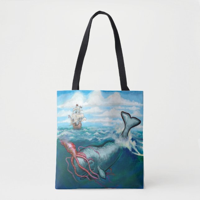 Bolso De Tela Kraken Tote Bag (Anverso)