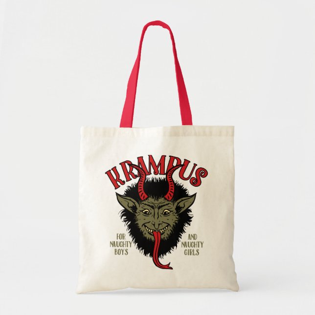 Bolso De Tela Krampus Face Naughty (Frente)
