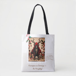 Bolso De Tela Krampus Is Coming – Be Naughty! | Dark Humor Chris