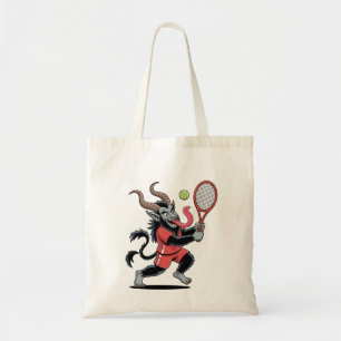 Bolso De Tela Krampus Tenis Cancha de Navidad Demonio de Tenis