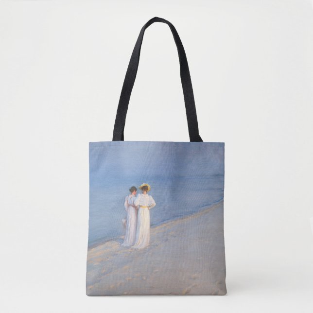 Bolso De Tela Kroyer - Noche de verano en la playa de Skagen (Anverso)