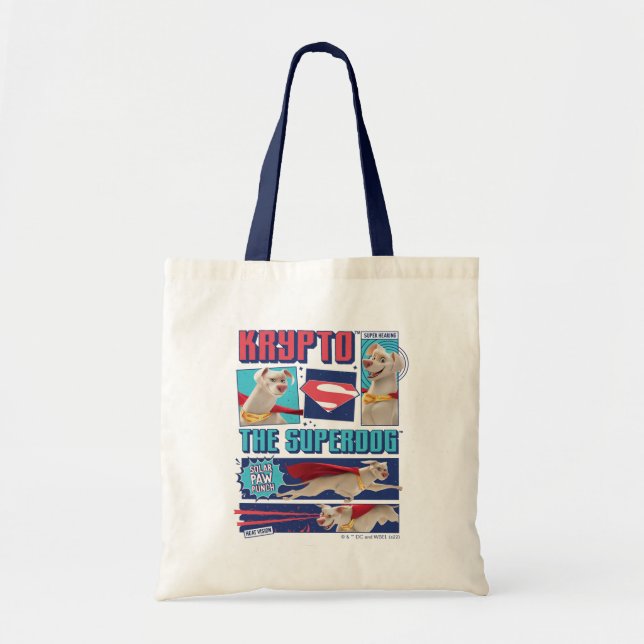 Bolso De Tela Krypto Los Paneles De Cómic De Superperros (Frente)