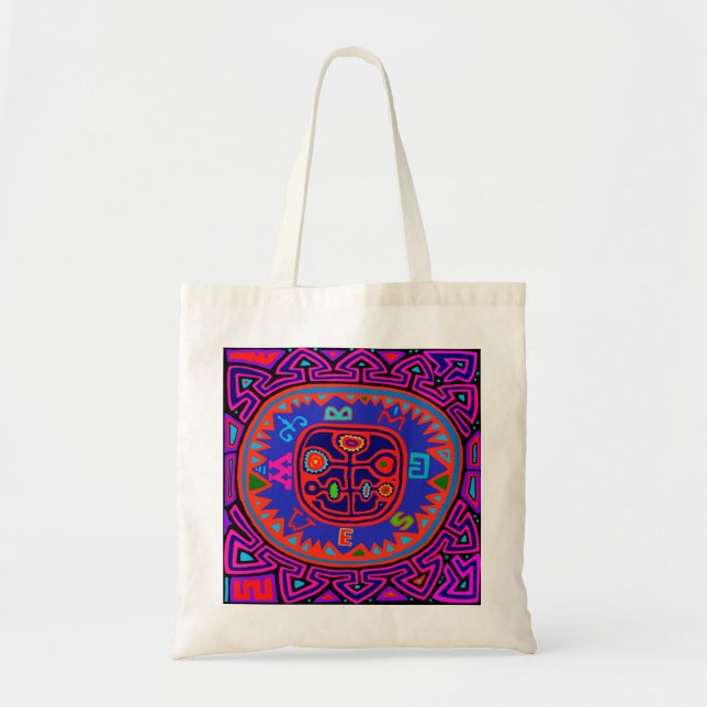 Bolso De Tela Kuna Indian Mola (Frente)