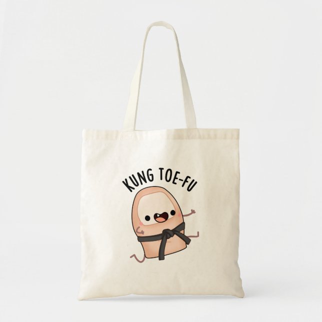 Bolso De Tela Kung Toe-fu Funny Big Toe Pun (Frente)