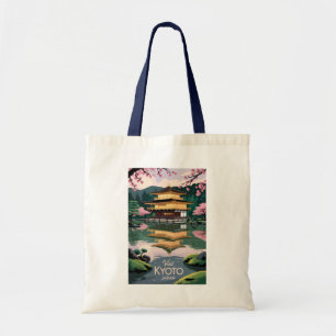Bolso De Tela Kyoto Japón Kinkaku-ji Ilustración Arte Viaje Vin