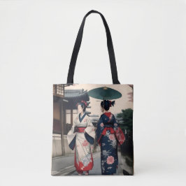 Bolso De Tela Kyoto Spring Walk Kimono Tote Bag
