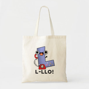 Bolso De Tela L-llo Gracioso Letra L Pun