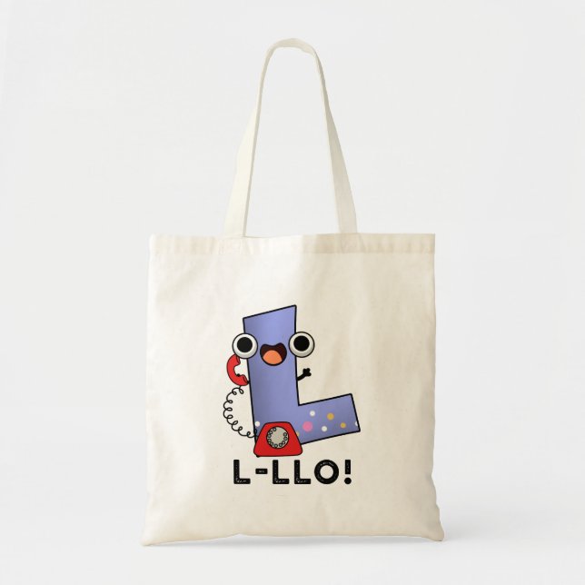 Bolso De Tela L-llo Gracioso Letra L Pun (Frente)