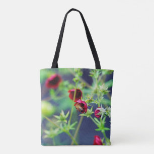 Bolso De Tela La abeja con la flor roja