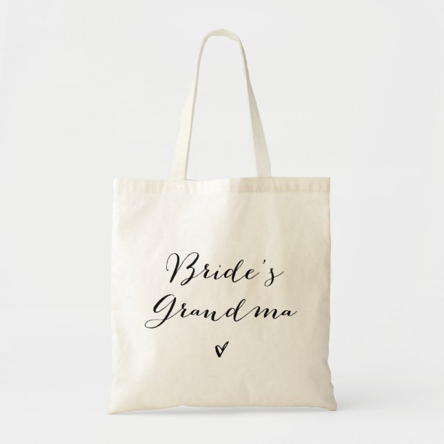 Bolso De Tela La abuela de la novia | La caligrafía moderna Tote (Frente)