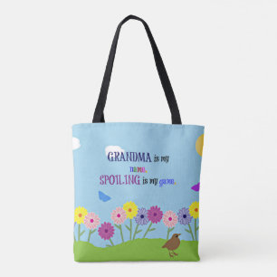 Bolso De Tela La abuela es mi nombre. El estropeo es mi juego