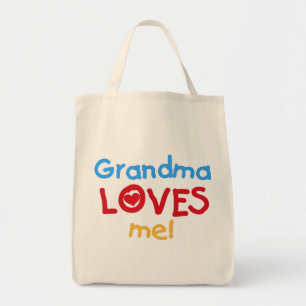 Bolso De Tela La abuela me ama las camisetas y los regalos
