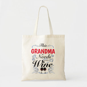 Bolso De Tela La Abuela Necesita Vino, Cita Graciosa De Bebida