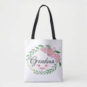 Bolso De Tela La abuela personalizada estableció la guirnalda d