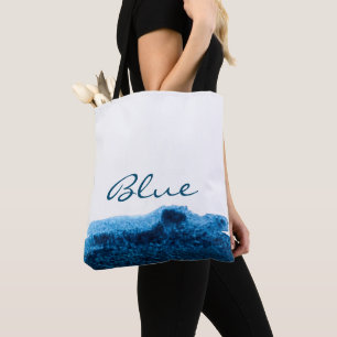 Bolso De Tela La acuarela azul marino oscuro mínima