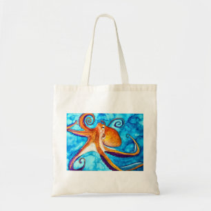 Bolso De Tela La acuarela del pulpo bajo el arte marino
