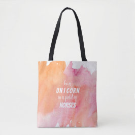 Bolso De Tela La acuarela es unicornio en el Tote de los caballo