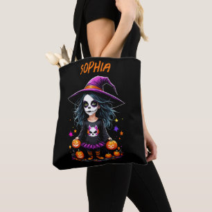 Bolso De Tela La adorable bruja de Halloween de Kawaii
