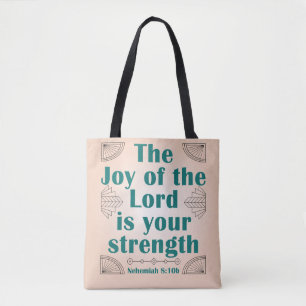Bolso De Tela La alegría del Señor es tu fuerza Art Deco