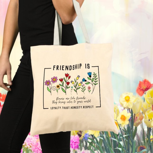 Bolso De Tela La amistad es lealtad, confianza, honestidad, resp (Subido por el creador)