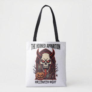 Bolso De Tela La Aparición Cornuda de Halloween