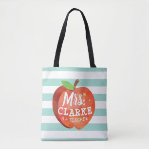 Bolso De Tela La Apple del profesor   Nombre personalizado