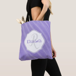 Bolso De Tela La arena morada riega el Tote personalizado