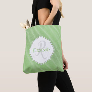 Bolso De Tela La arena verde riega el Tote personalizado