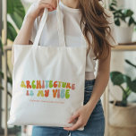 Bolso De Tela La arquitectura Groovy Retro es mi opinión, arquit<br><div class="desc">Groovy 'La arquitectura es mi vibe' bolsa de tocador. Es un gran regalo para el arquitecto en tu vida.</div>