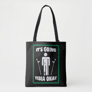 Bolso De Tela La autorización de la tibia de la pierna quebrada