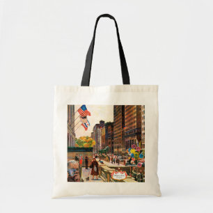 Bolso De Tela La avenida de Michigan, Chicago de Juan vacila