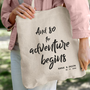 Bolso De Tela La aventura comienza el favor de la novia y de la 
