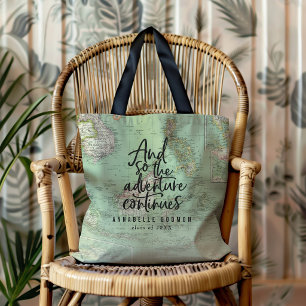 Bolso De Tela La aventura continúa Graduación Viajes personaliza