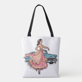 Bolso De Tela la bailarina y su coche