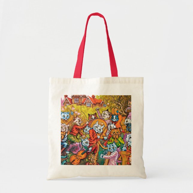 Bolso De Tela La banda juega, Louis Wain (Frente)