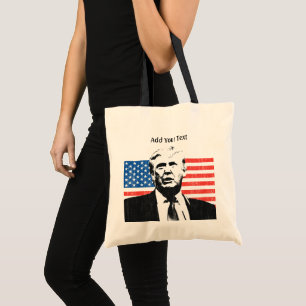 Bolso De Tela La bandera americana de Donald Trump añade el