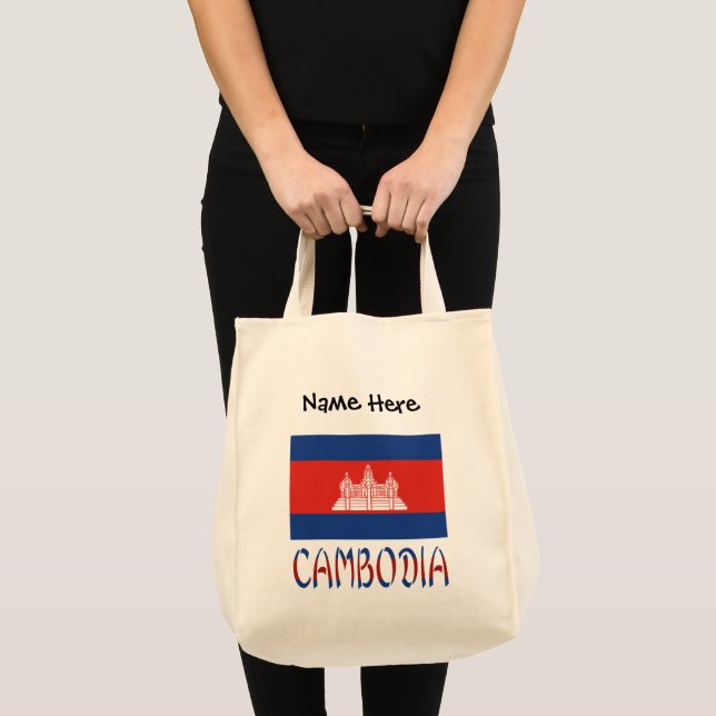 Bolso De Tela La bandera camboyana es personalizada (Anverso (producto))