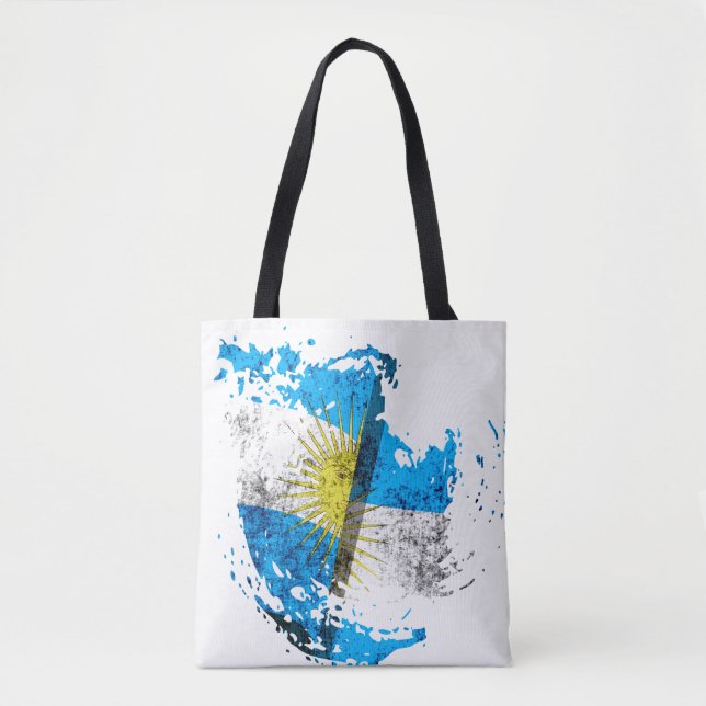 Bolso De Tela la bandera de Argentina (Anverso)