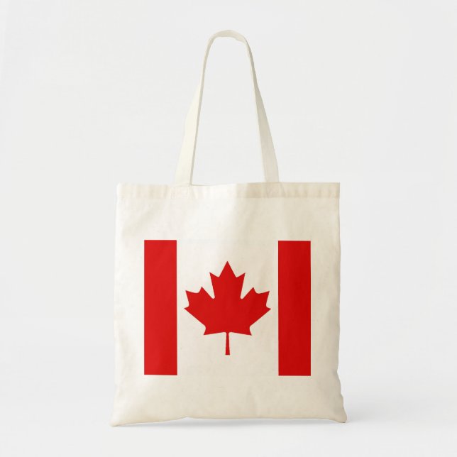 Bolso De Tela La bandera de la hoja de arce de Canadá (Frente)