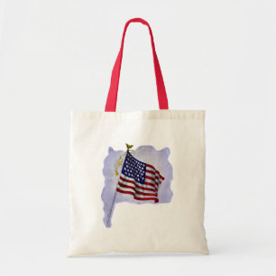 Bolso De Tela La bandera de los Estados Unidos en colores patrió
