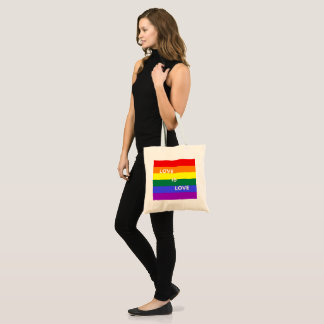 Bolso De Tela La bandera del orgullo arcoiris amor es el amor a 