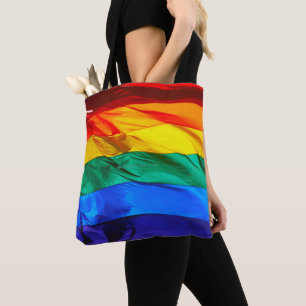 Bolso De Tela La bandera del orgullo gay de SlipperyJoe's ondean