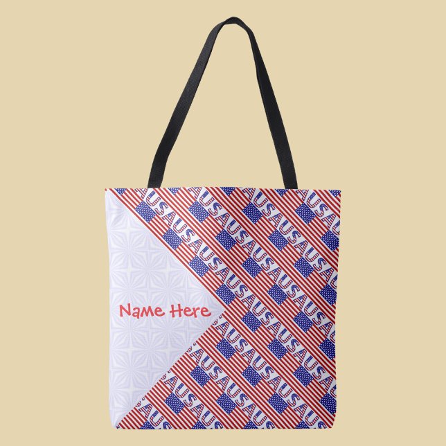 Bolso De Tela La bandera norteamericana de Estados Unidos con la (Subido por el creador)