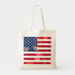 Bolso De Tela La bandera patriótica vintage de Estados Unidos co