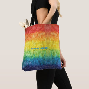 Bolso De Tela La bandera teñida con efecto arcoíris de SlipperyJ