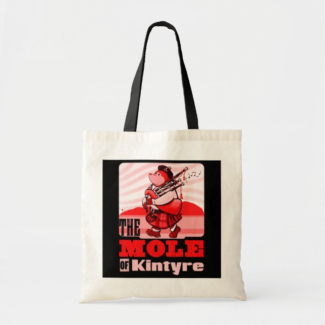 Bolso De Tela La Banqueta Escocesa Jugando El Mole De Kintyre (Frente)