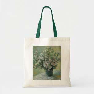 Bolso De Tela La barrera de flores de Claude Monet
