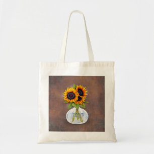 Bolso De Tela La base de los girasoles en el ruso marrón
