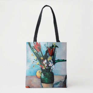 Bolso De Tela La base de los tulipanes, Paul Cezanne