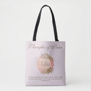 Bolso De Tela La bella Biblia Verse sobre la Paz
